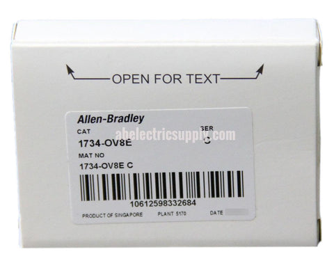 a2b supply packaging Allen Bradley Digital Output Module 1734-OV8E Ser C FW 3.022