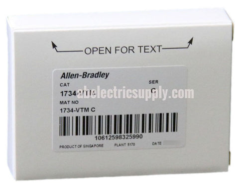 A2B Supply Packaging Non-Original Box Allen Bradley Voltage Terminal Module 1734-VTM Ser C