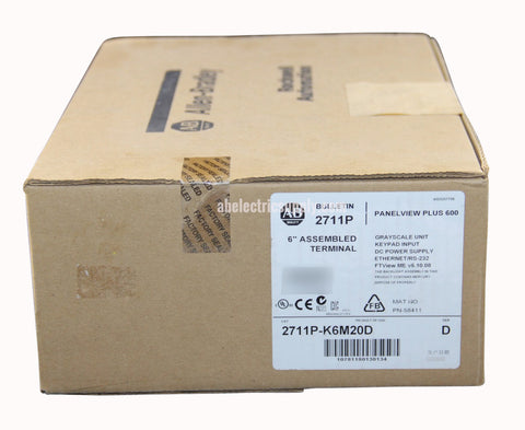 a2b supply packaging Allen Bradley Panelview Plus 600 2711P-K6M20D Ser D