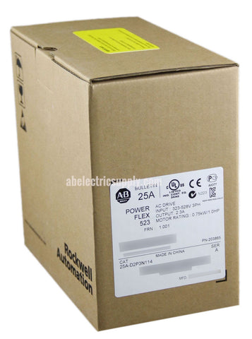a2b supply packaging Allen Bradley 25A-D6P0N114 Series A FRN 1.001 PowerFlex 523