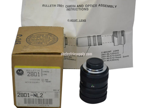 Allen Bradley 2801-NL2 Ser A LENS 12.5MM F1.3 C MOUNT In Original Packaging