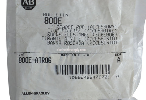 Allen Bradley 800E-ATR06 Ser A RESET ROD In Original Packaging