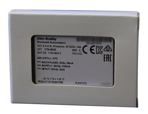 a2b supply packaging Allen Bradley Digital Input Module 1734-IB4D Ser C FW 3.010