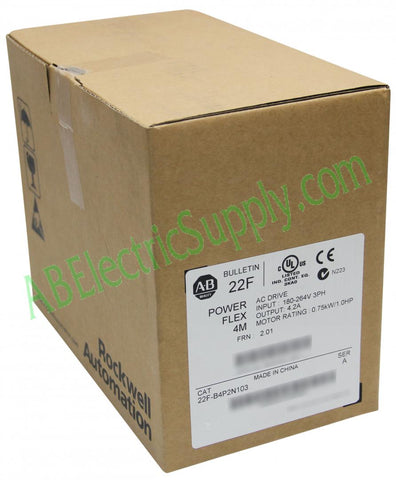 A2B Supply Packaging Allen Bradley - Drives PowerFlex 4M 22F-B4P2N103 Ser A QTY