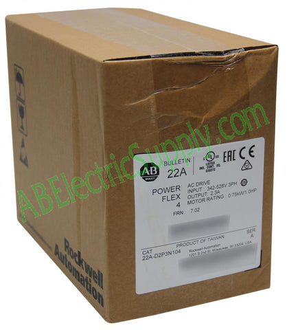 A2B Supply Packaging Allen Bradley - Drives PowerFlex 4 22A-D2P3N104 Ser A